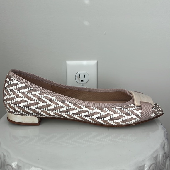 FS/NY French Soles Brown/White Peep Toe Loafers - Picture 3 of 9